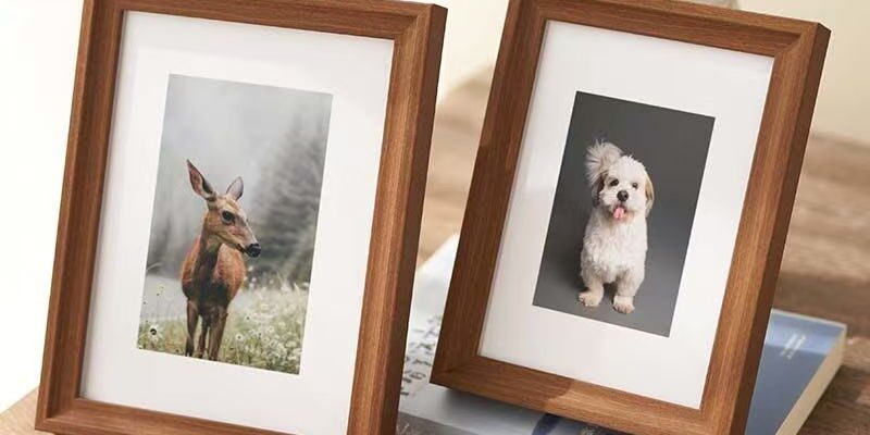 Nordic minimalist solid wood frame for stylish home décor