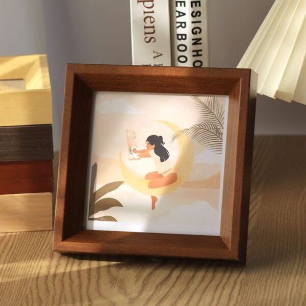 Nordic minimalist solid wood desktop picture frame décor