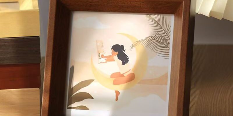 Nordic minimalist solid wood desktop picture frame décor