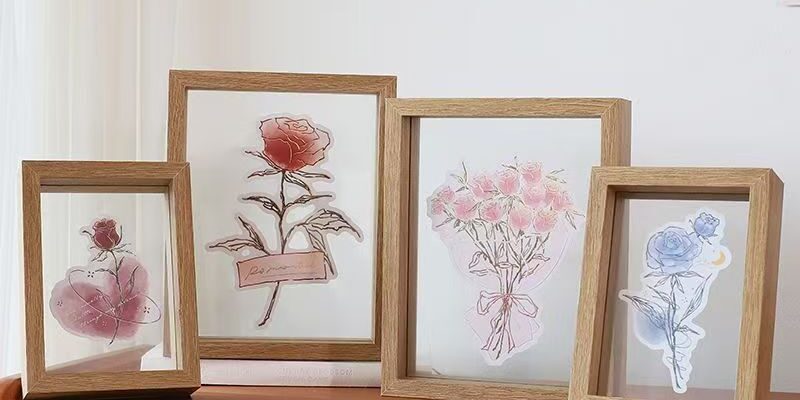 Vintage solid wood decorative desktop picture frame