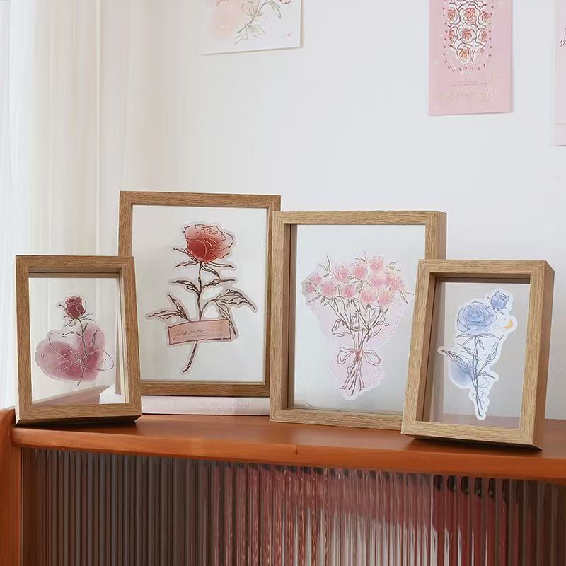 Vintage solid wood decorative desktop picture frame