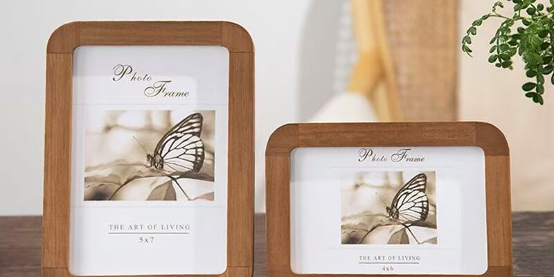 Vintage minimalist solid wood picture frame for rustic décor