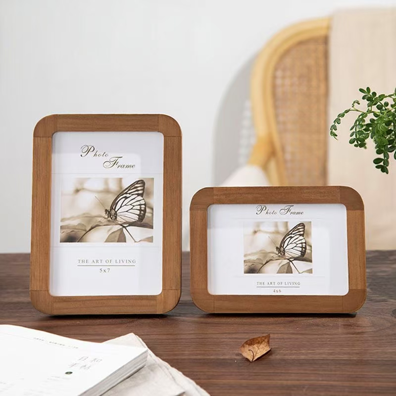 Vintage minimalist solid wood picture frame for rustic décor